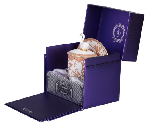 Чайная пара Swan с терракотовым орнаментом фото 3 Чайная пара Swan с терракотовым орнаментом фото 3