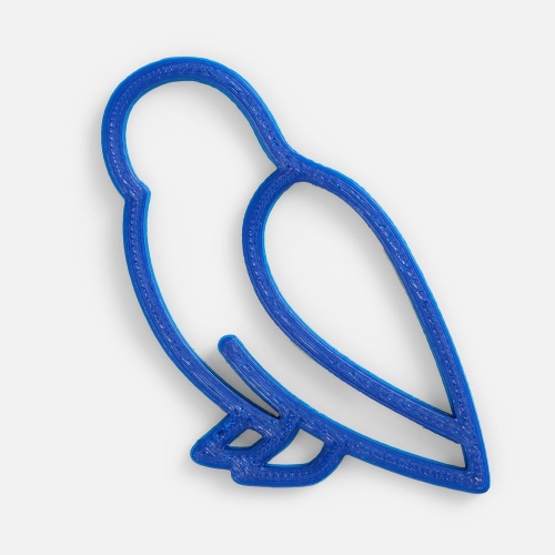 Подвеска «Сова», 3D-печать, синяя фото 2