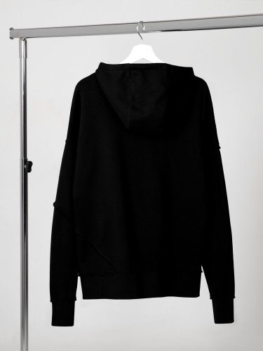 Худи унисекс Vozduh 2.0, темно-серое (графит) фото 3 Худи унисекс Vozduh 2.0, темно-серое (графит) фото 3