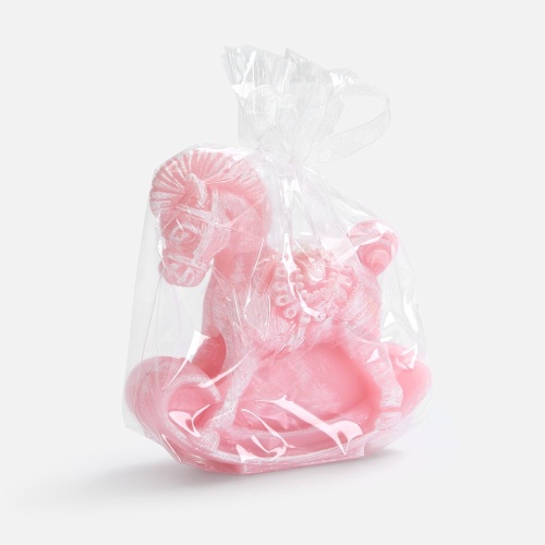 Свеча фигурная «Лошадка-качалка», розовая фото 2 Свеча фигурная «Лошадка-качалка», розовая фото 2