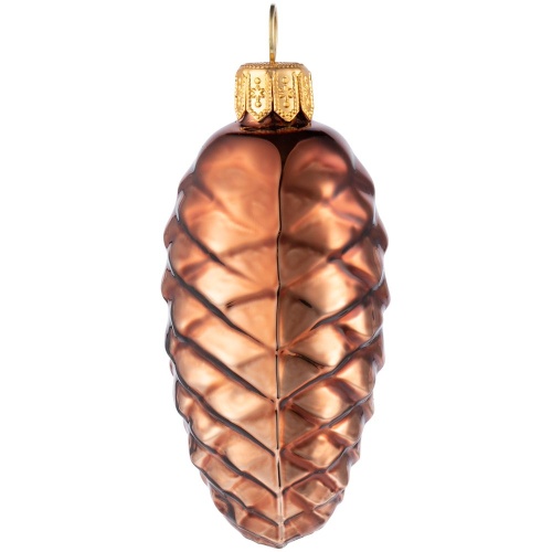 Елочная игрушка «Шишка» в коробке, коричневая фото 3