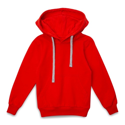 Толстовка с капюшоном детская Kirenga Kids, красная Толстовка с капюшоном детская Kirenga Kids, красная