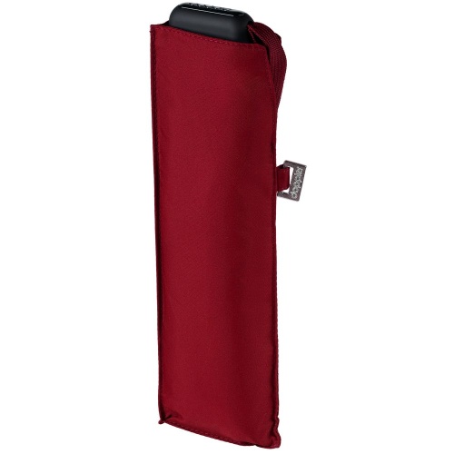 Зонт складной Carbonsteel Slim, красный фото 4 Зонт складной Carbonsteel Slim, красный фото 4