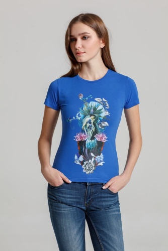 Футболка женская Beauty Sleep, ярко-синяя (royal) Футболка женская Beauty Sleep, ярко-синяя (royal)