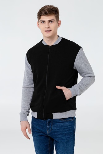 Бомбер College, молочно-белый фото 7