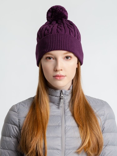 Шапка Heat Trick, баклажановая фото 6 Шапка Heat Trick, баклажановая фото 6