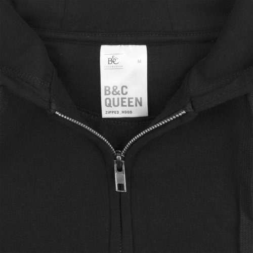 Толстовка на молнии с капюшоном женская Queen, темно-серая фото 4