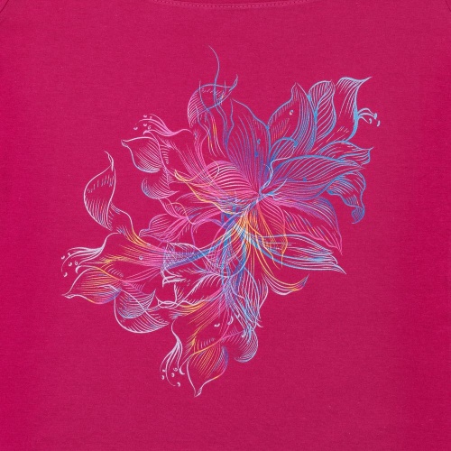 Футболка женская Vibrance, темно-розовая (фуксия) фото 3
