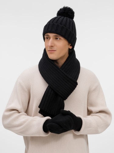 Шарф HappyGo, черный фото 4 Шарф HappyGo, черный фото 4