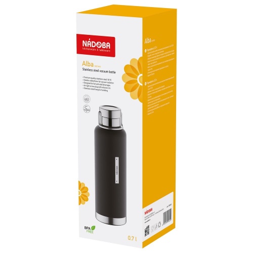Термобутылка Alba, черная фото 3 Термобутылка Alba, черная фото 3