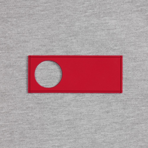 Лейбл из ПВХ с вырубкой «Круг», красный фото 2 Лейбл из ПВХ с вырубкой «Круг», красный фото 2