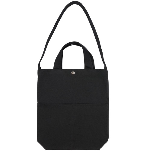 Сумка холщовая через плечо Artspace, черная фото 3