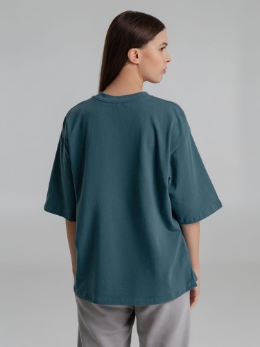 Футболка оверсайз Slope, бирюзовая (морская волна) фото 7 Футболка оверсайз Slope, бирюзовая (морская волна) фото 7