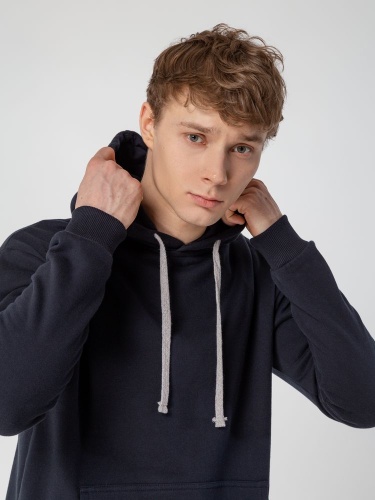 Толстовка с капюшоном Unit Kirenga Heavy, темно-синяя фото 14 Толстовка с капюшоном Unit Kirenga Heavy, темно-синяя фото 14