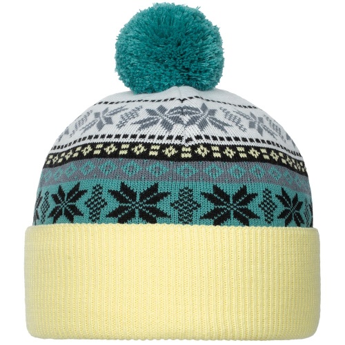 Шапка Mirakler, зеленая с желтым фото 2 Шапка Mirakler, зеленая с желтым фото 2