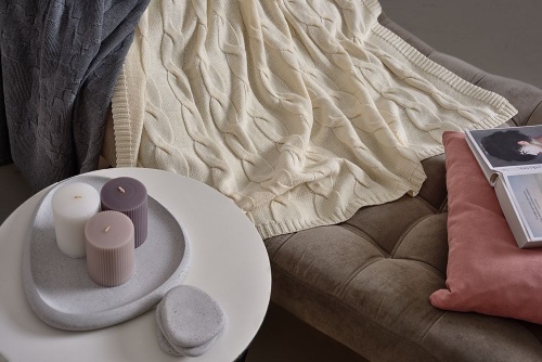 Плед Stille, молочно-белый фото 6