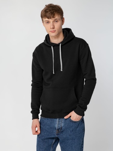 Толстовка с капюшоном Unit Kirenga Heavy, черная фото 8 Толстовка с капюшоном Unit Kirenga Heavy, черная фото 8