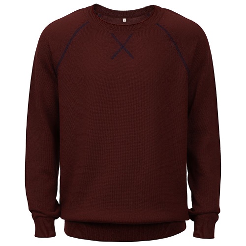 Джемпер Stitch с контрастной отделкой, бордовый с синим Джемпер Stitch с контрастной отделкой, бордовый с синим