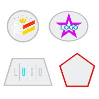 Шеврон из габардина Gabo L, белый