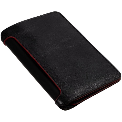 Автобумажник Arrival, черный с красным фото 4