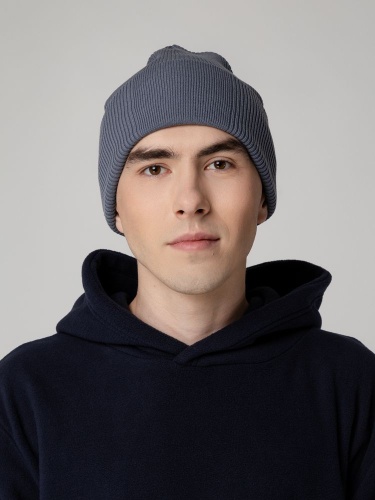 Шапка Real Rib, серая фото 5 Шапка Real Rib, серая фото 5