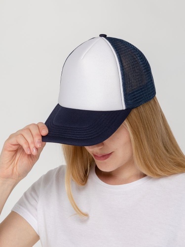 Бейсболка Sunbreaker, темно-синяя с белым фото 7 Бейсболка Sunbreaker, темно-синяя с белым фото 7