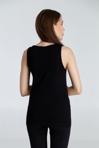 Майка женская Vibrance, черная фото 7