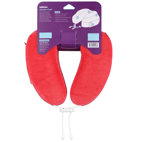 Подушка под шею для путешествий Evolution, красная фото 7