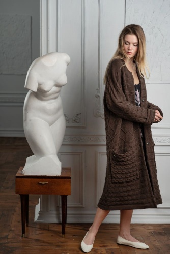 Кардиган женский Warmheart, коричневый фото 6 Кардиган женский Warmheart, коричневый фото 6