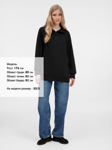 Толстовка унисекс S3, черная фото 4