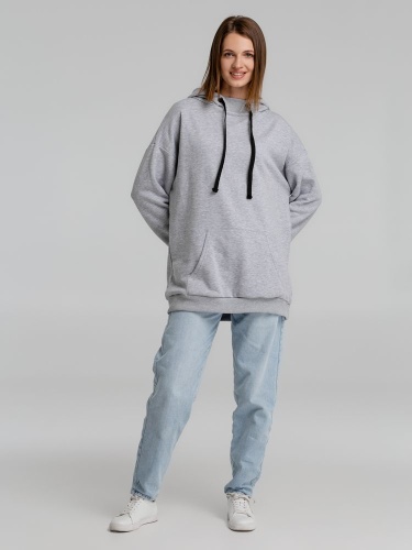 Худи оверсайз «Чистая соль», серый меланж фото 7 Худи оверсайз «Чистая соль», серый меланж фото 7