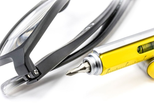 Ручка шариковая Construction, мультиинструмент, желтая фото 7