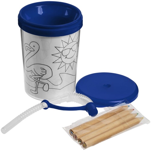 Детский стакан-раскраска «Передвижник», синий фото 4 Детский стакан-раскраска «Передвижник», синий фото 4