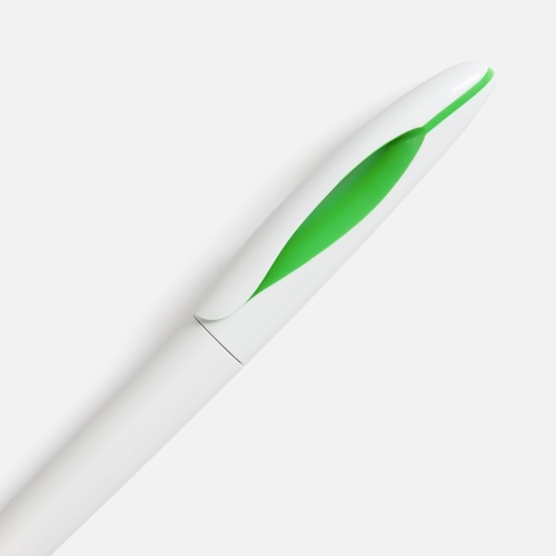 Ручка шариковая Nave, белая с зеленым фото 2 Ручка шариковая Nave, белая с зеленым фото 2