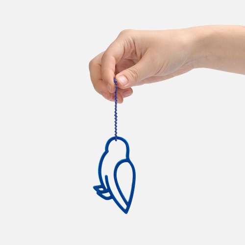 Подвеска «Сова», 3D-печать, синяя фото 3