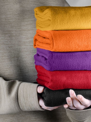 Флисовый плед Warm&Peace, желтый фото 7