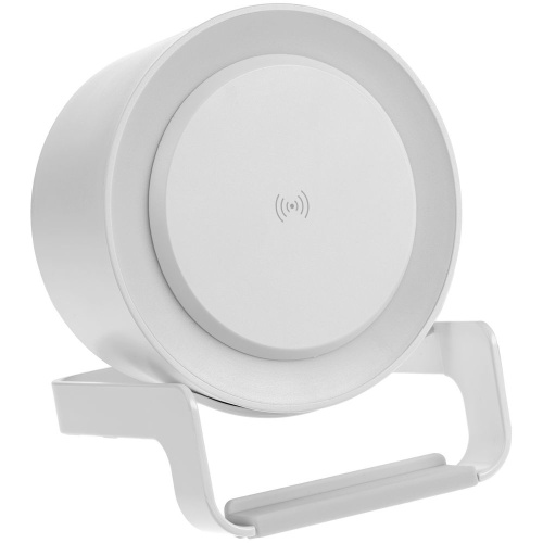 Лампа с колонкой и беспроводной зарядкой moonLight, белая фото 3