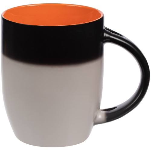 Кружка-хамелеон Melty с ложкой, черная с оранжевым фото 7 Кружка-хамелеон Melty с ложкой, черная с оранжевым фото 7