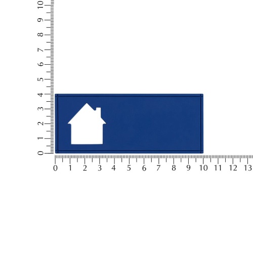 Лейбл из ПВХ с вырубкой «Дом», синий фото 2 Лейбл из ПВХ с вырубкой «Дом», синий фото 2