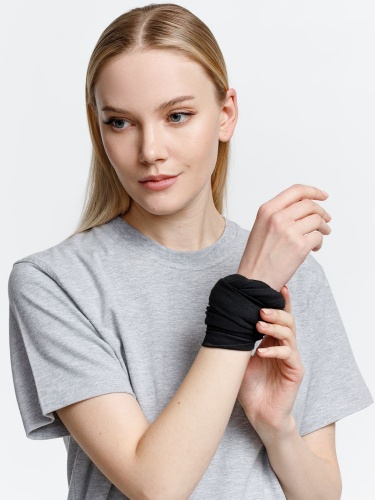 Многофункциональная бандана Dekko, черная фото 5 Многофункциональная бандана Dekko, черная фото 5