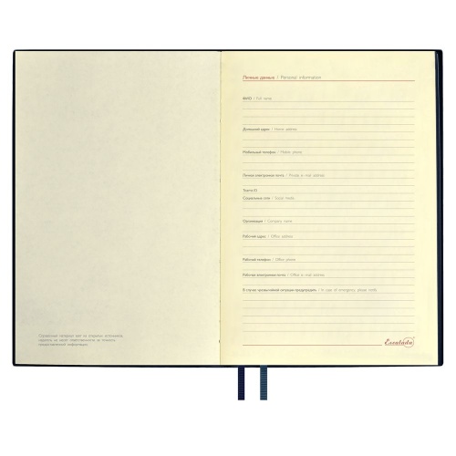 Ежедневник Merida, датированный, синий фото 3