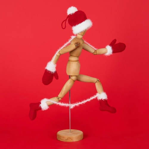 Подвеска на елку «Вьюжка», носочки, красная фото 3