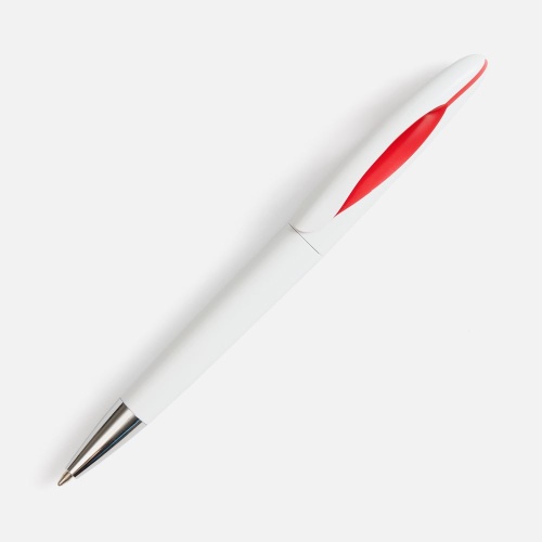Ручка шариковая Nave, белая с красным Ручка шариковая Nave, белая с красным