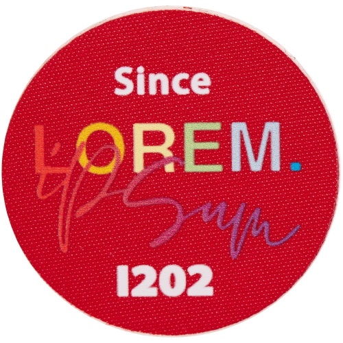 Наклейка тканевая Lunga Round, M, красная фото 3 Наклейка тканевая Lunga Round, M, красная фото 3