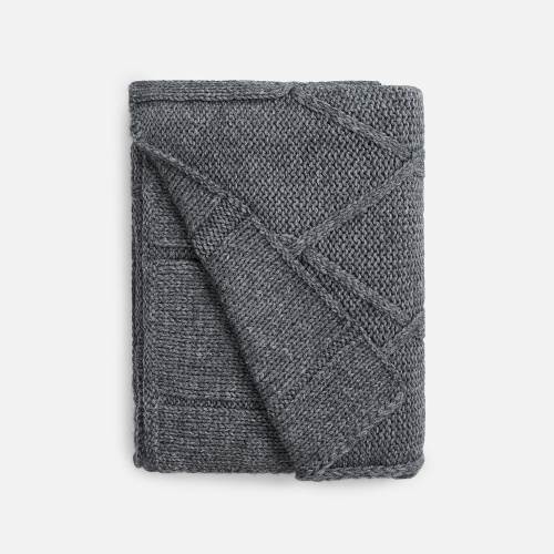 Плед Curve Verve, серый меланж (маренго) фото 2