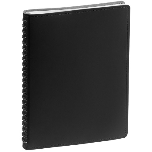 Ежедневник Spring Shall, недатированный, черный с серым Ежедневник Spring Shall, недатированный, черный с серым