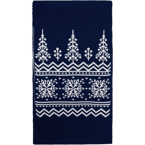 Шарф Elnik, синий с молочно-белым Шарф Elnik, синий с молочно-белым