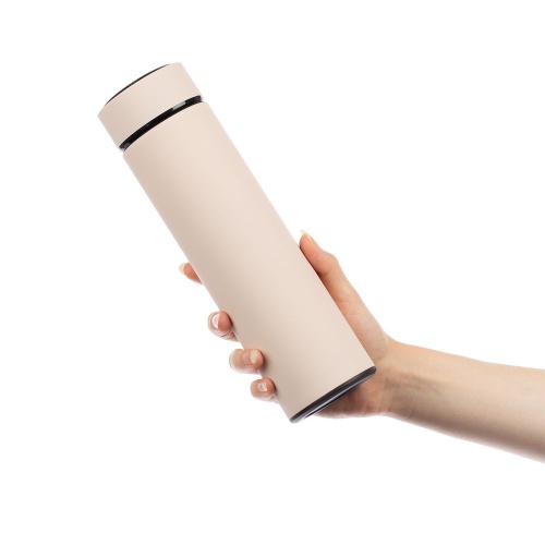 Термос с ситечком Percola, бежевый фото 3 Термос с ситечком Percola, бежевый фото 3