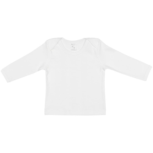 Футболка детская с длинным рукавом Baby Prime, молочно-белая Футболка детская с длинным рукавом Baby Prime, молочно-белая