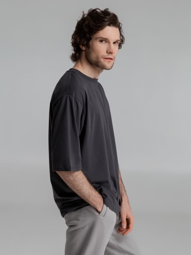 Футболка оверсайз Slope, темно-серая фото 9